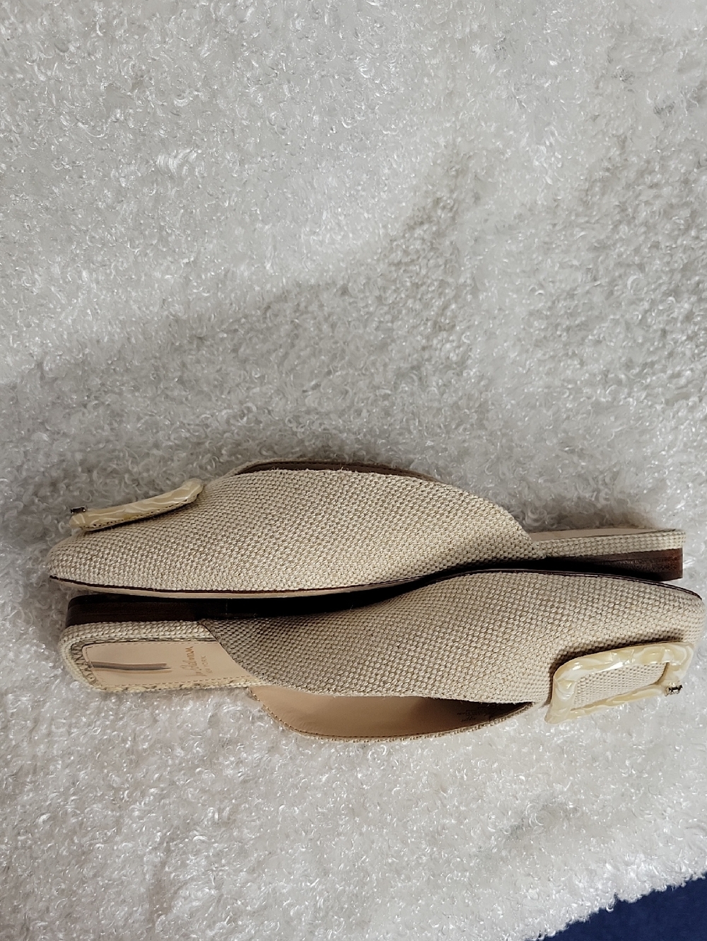 Sam Edelman Lavina Mule Flats - Natural Linen Beige - size 7 - Picture 9 of 14